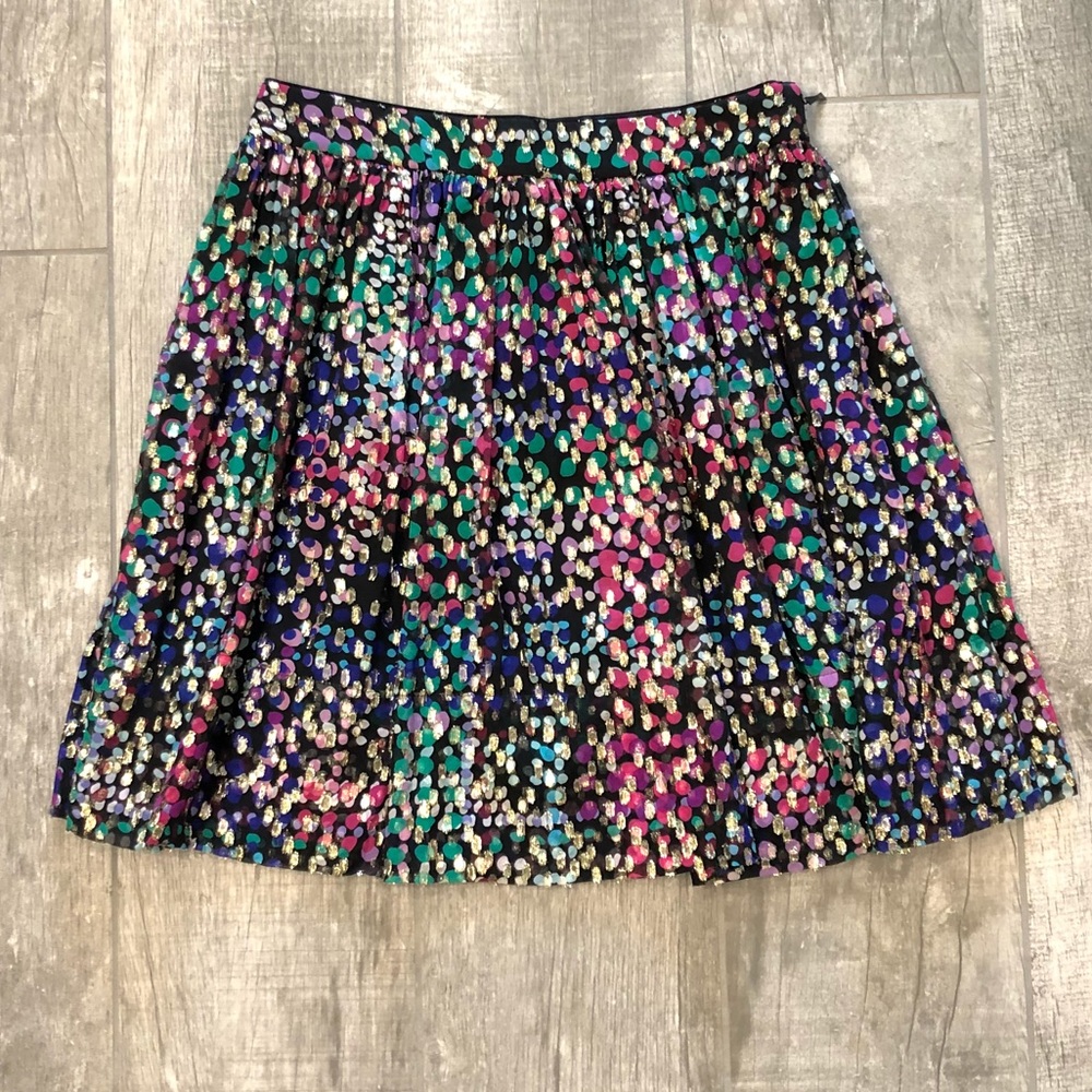 NWT Kate Spade lined Skirt multi color dot skirt